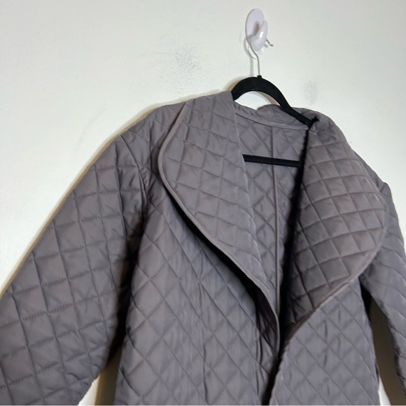 Beulah Quilted Dusty Purple Long Coat - Picture 5 of 13